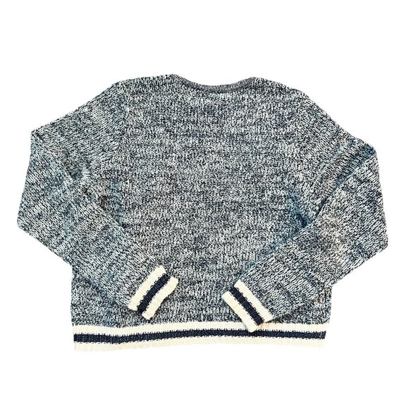 Lilly Pulitzer Beckington Cardigan Abaco Blue Marl Size Large Sweater Tweed - Picture 4 of 10